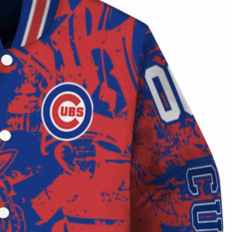 customized chicago cubs fishing art blue jacket premium grade
