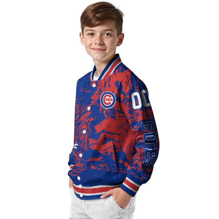 customized chicago cubs fishing art blue jacket trendy