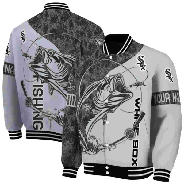 customized chicago white sox fishing rod silver jacket fashion forward