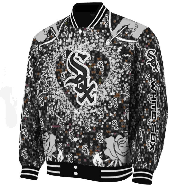 customized chicago white sox heart explosion black jacket best selling