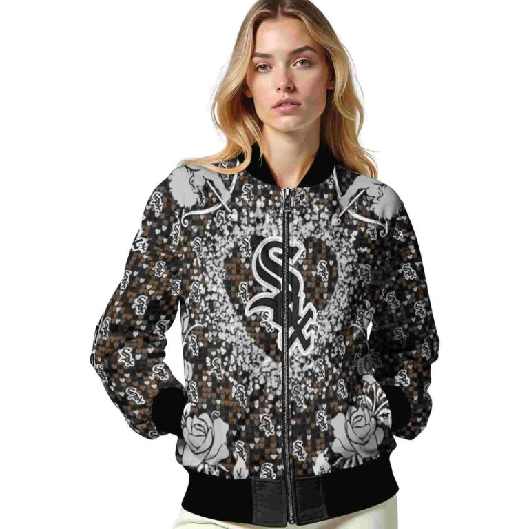 customized chicago white sox heart explosion black jacket latest model