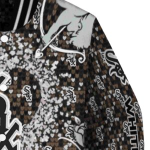 customized chicago white sox heart explosion black jacket premium grade