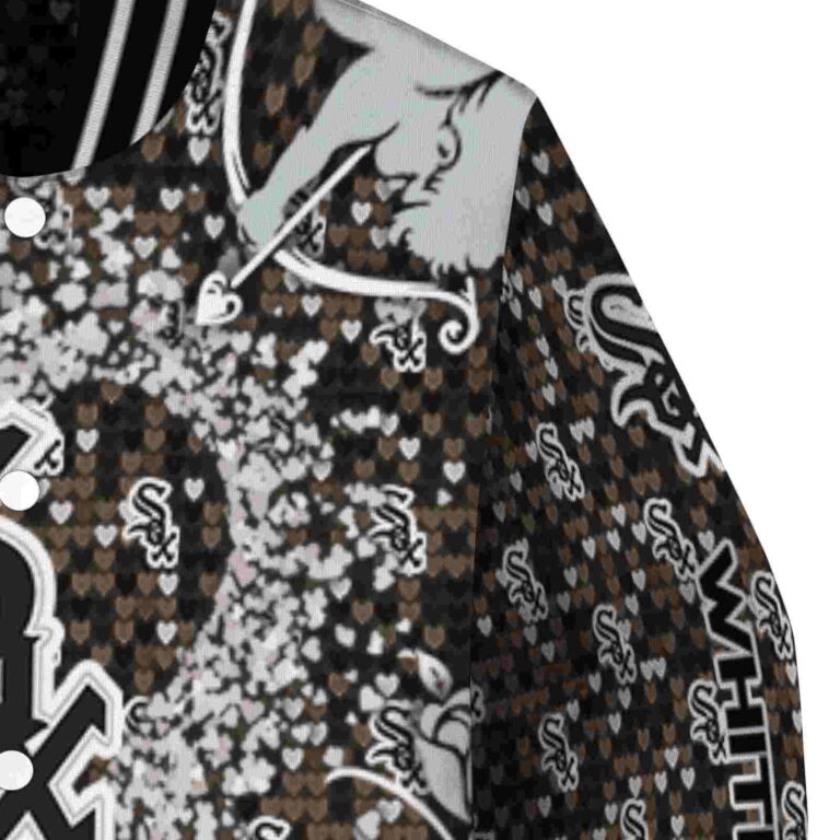 customized chicago white sox heart explosion black jacket premium grade