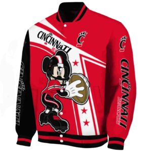 customized cincinnati bearcats mickey football red white jacket best selling