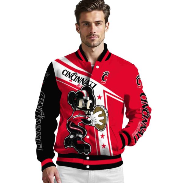customized cincinnati bearcats mickey football red white jacket high quality