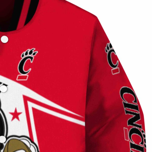 customized cincinnati bearcats mickey football red white jacket premium grade
