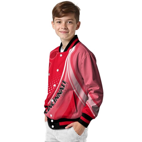 customized cincinnati bearcats wave patterns red jacket trendy