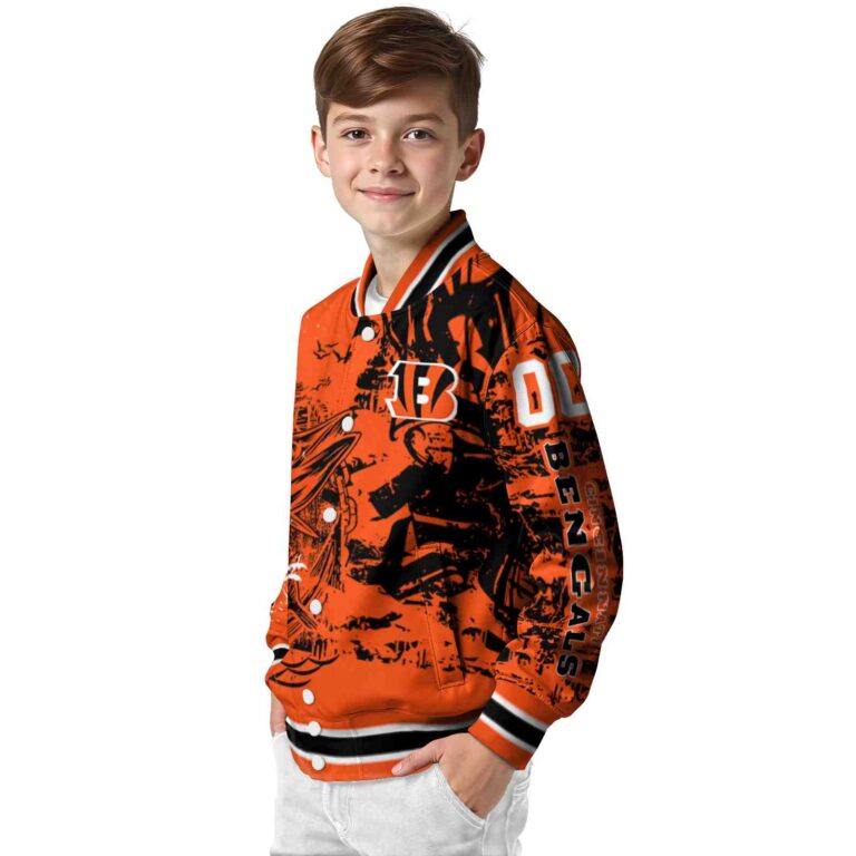 customized cincinnati bengals fishing art orange jacket trendy