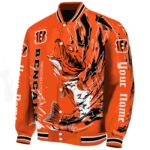 customized cincinnati bengals fishing passion orange white jacket best selling
