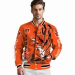 customized cincinnati bengals fishing passion orange white jacket best selling
