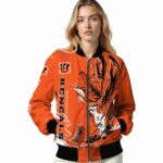 customized cincinnati bengals fishing passion orange white jacket best selling
