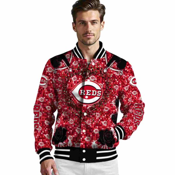 customized cincinnati reds heart explosion red jacket high quality