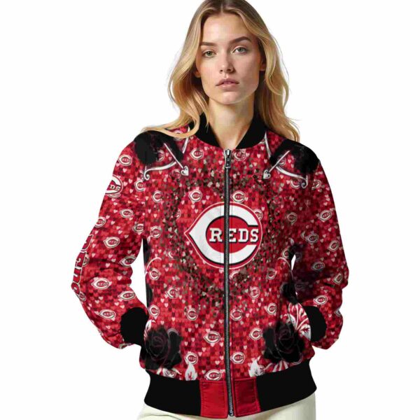 customized cincinnati reds heart explosion red jacket latest model