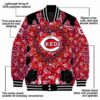 customized cincinnati reds heart explosion red jacket new arrival