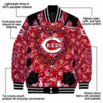 customized cincinnati reds heart explosion red jacket best selling
