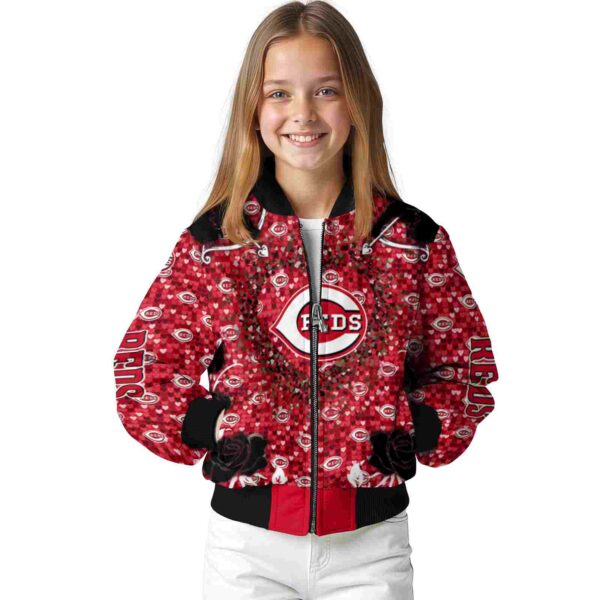 customized cincinnati reds heart explosion red jacket top rated