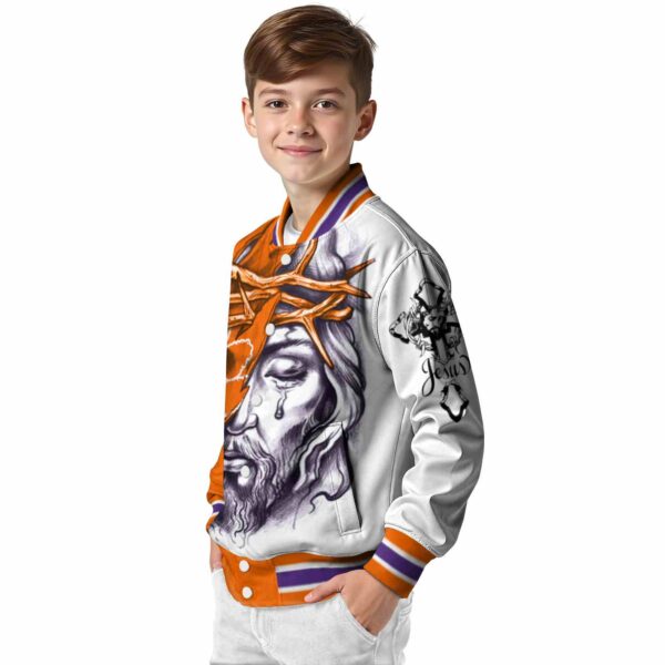 customized clemson tigers jesus tears orange white jacket trendy