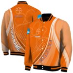 customized clemson tigers wave patterns orange jacket best selling