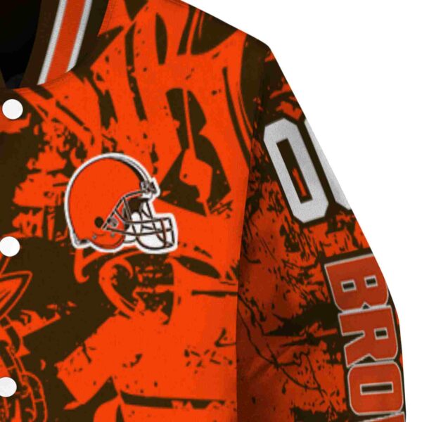 customized cleveland browns fishing art brown jacket premium grade