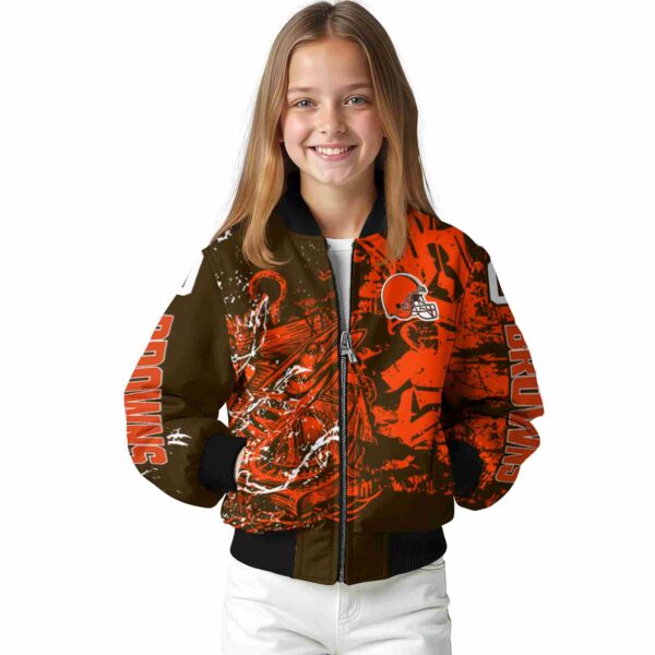 customized cleveland browns fishing art brown jacket top rated
