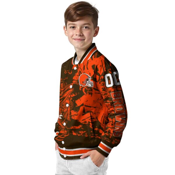 customized cleveland browns fishing art brown jacket trendy