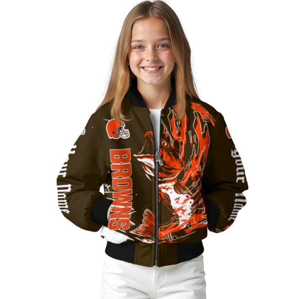 customized cleveland browns fishing passion brown white jacket top rated