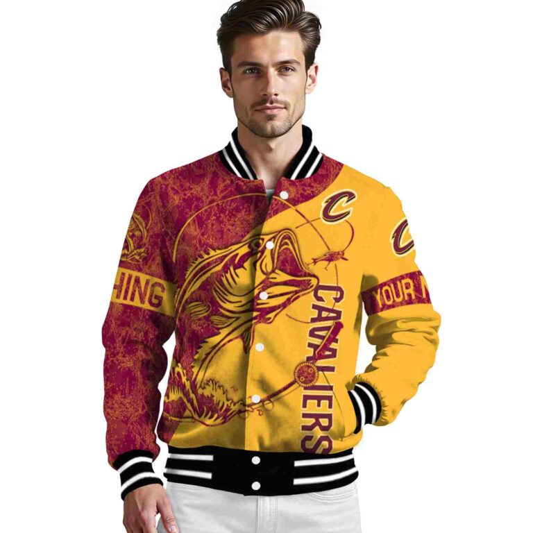 customized cleveland cavaliers fishing rod gold jacket high quality
