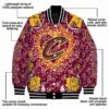 customized cleveland cavaliers heart explosion wine jacket new arrival