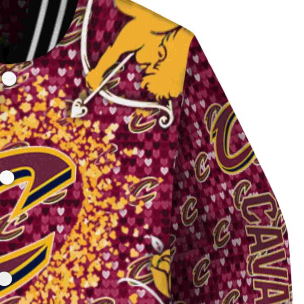 customized cleveland cavaliers heart explosion wine jacket premium grade