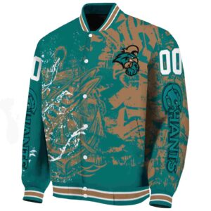 customized coastal carolina chanticleers fishing art green jacket best selling