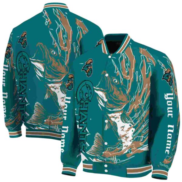 customized coastal carolina chanticleers fishing passion green white jacket fashion forward