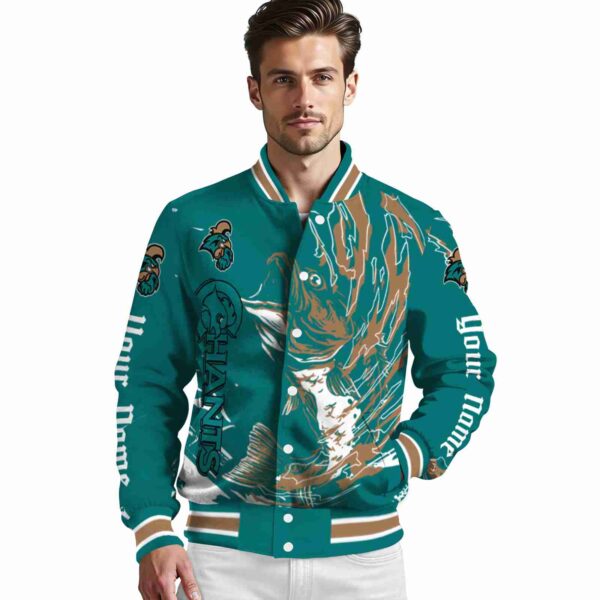 customized coastal carolina chanticleers fishing passion green white jacket high quality