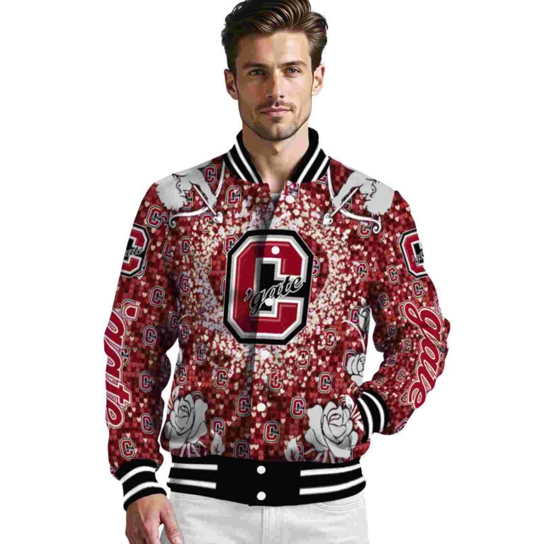 customized colgate raiders heart explosion maroon jacket high quality