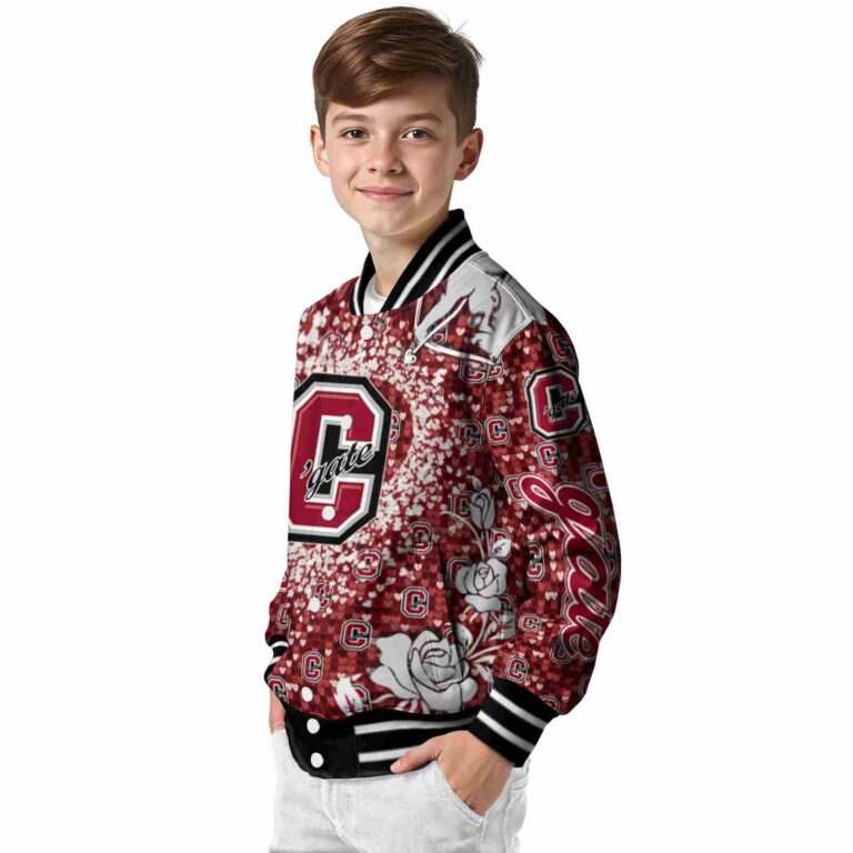 customized colgate raiders heart explosion maroon jacket trendy