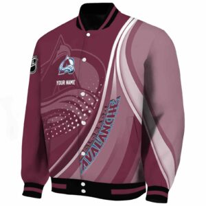 customized colorado avalanche wave patterns burgundy jacket best selling