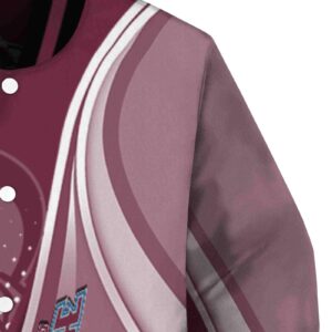 customized colorado avalanche wave patterns burgundy jacket premium grade