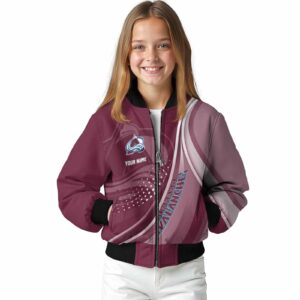 customized colorado avalanche wave patterns burgundy jacket top rated
