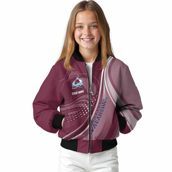 customized colorado avalanche wave patterns burgundy jacket top rated