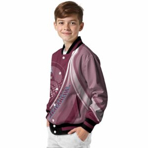 customized colorado avalanche wave patterns burgundy jacket trendy