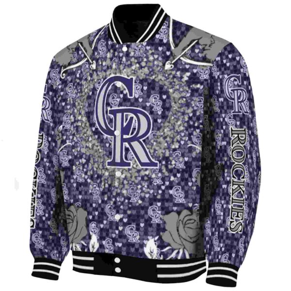 customized colorado rockies heart explosion blue jacket best selling