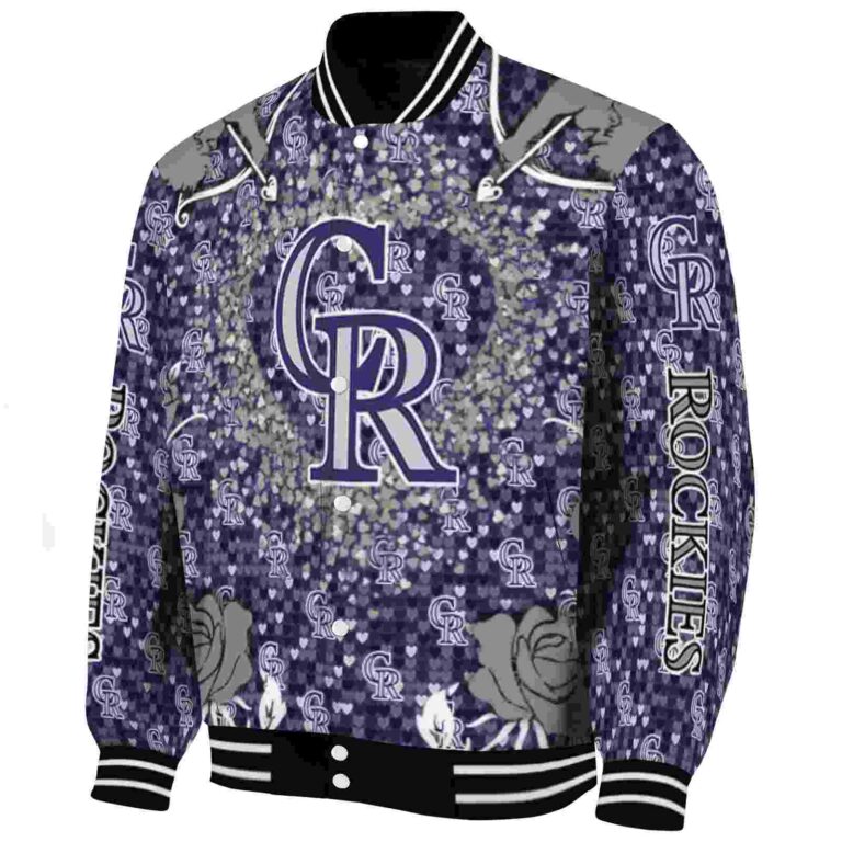 customized colorado rockies heart explosion blue jacket best selling