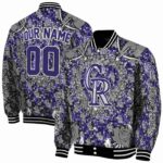 customized colorado rockies heart explosion blue jacket best selling