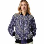 customized colorado rockies heart explosion blue jacket best selling