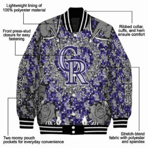 customized colorado rockies heart explosion blue jacket new arrival