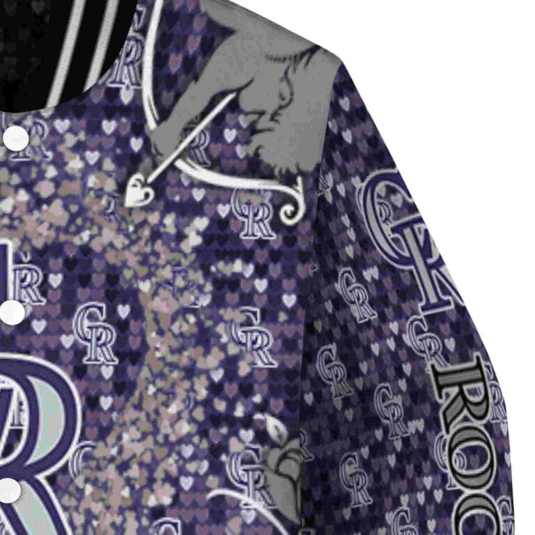 customized colorado rockies heart explosion blue jacket premium grade
