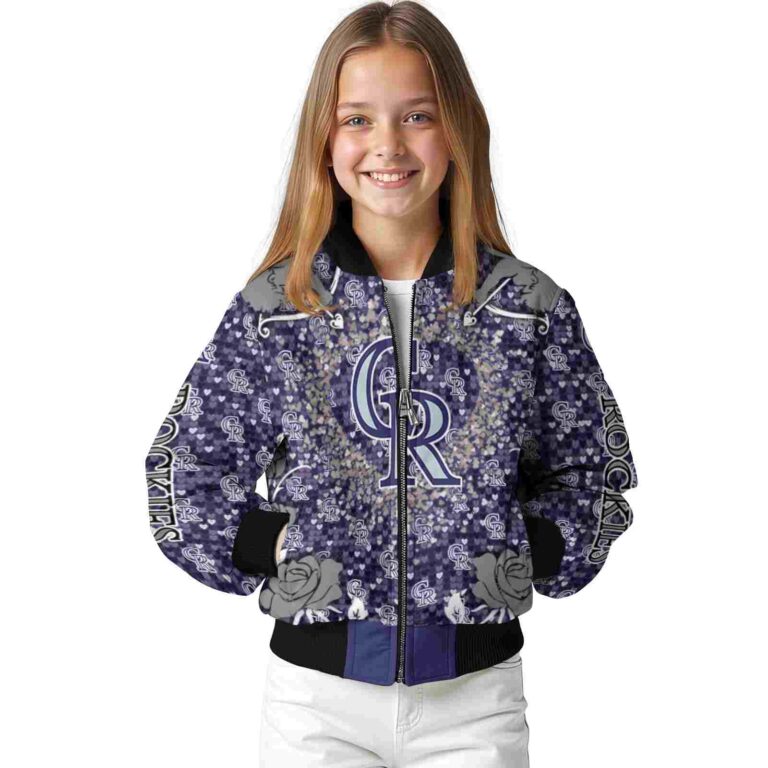 customized colorado rockies heart explosion blue jacket top rated