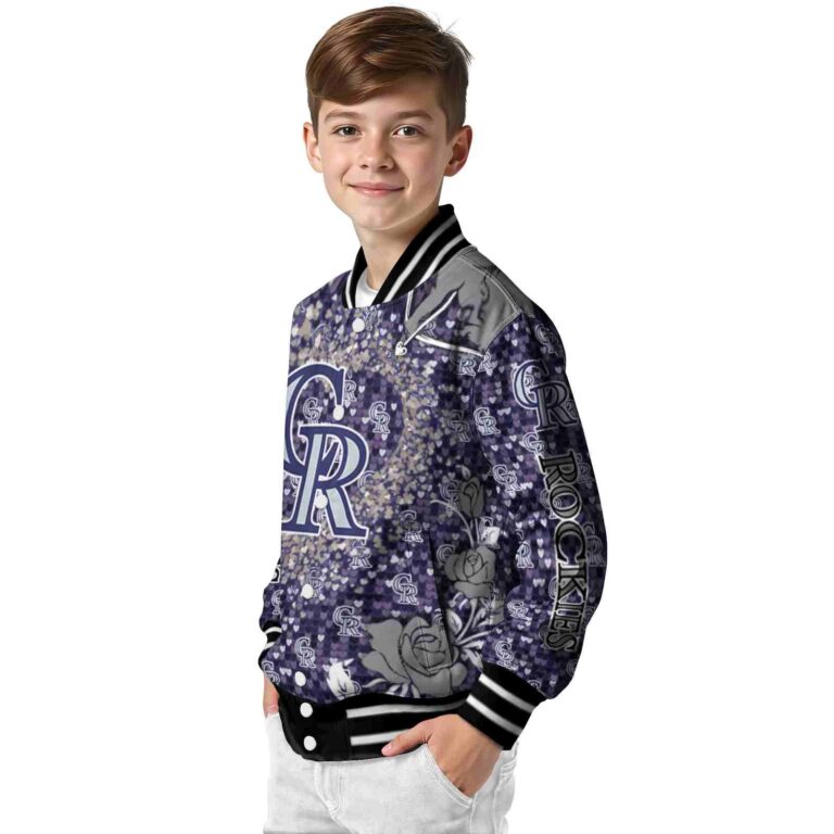 customized colorado rockies heart explosion blue jacket trendy