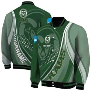 customized colorado state rams wave patterns green jacket fashion forward