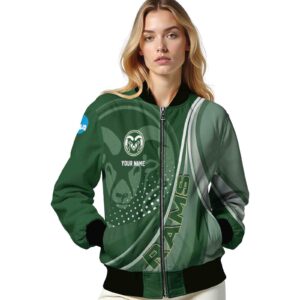 customized colorado state rams wave patterns green jacket latest model