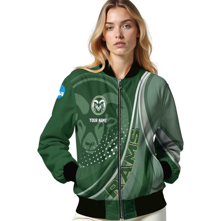 customized colorado state rams wave patterns green jacket latest model